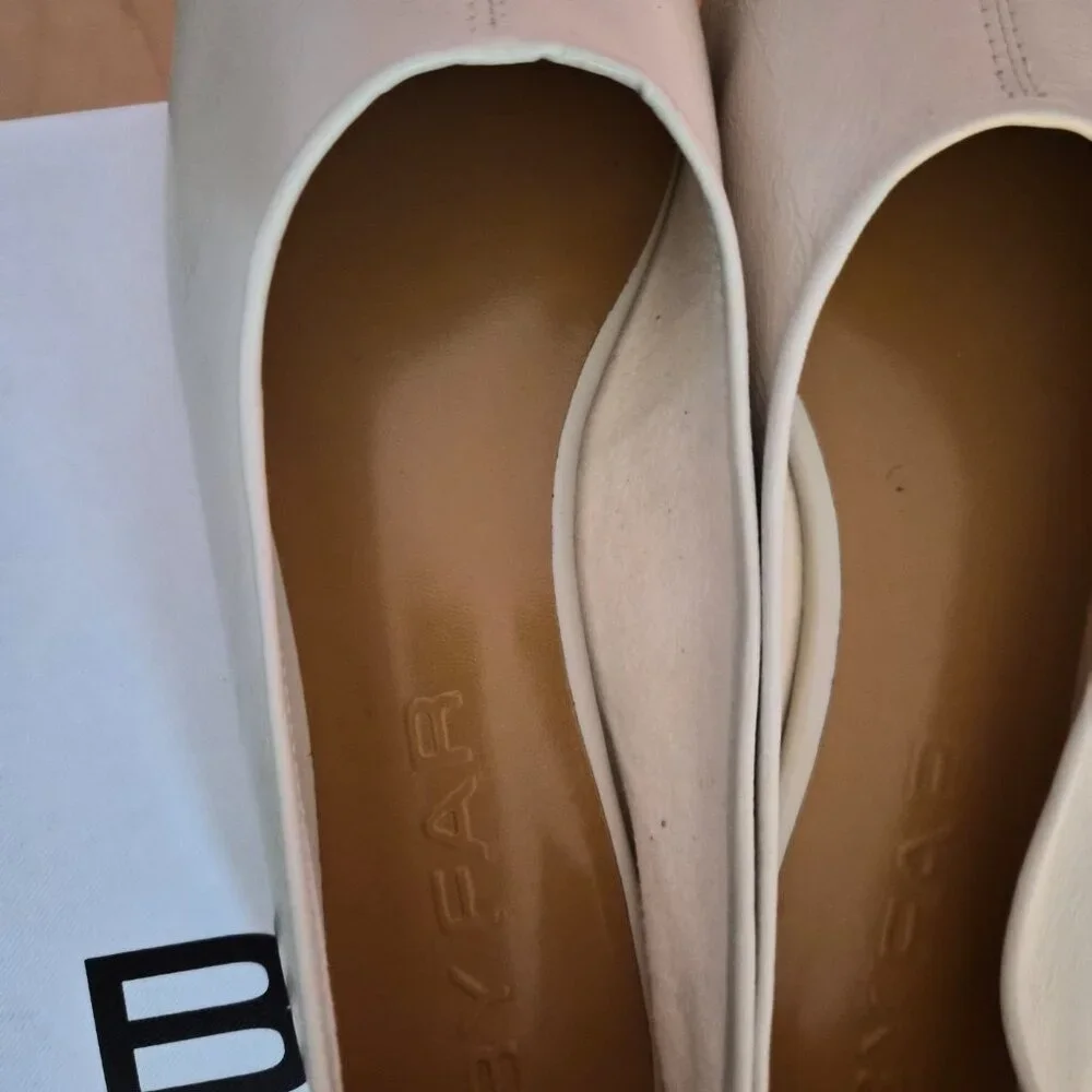 Brand New By Far Prudence Flats Limewash Creased Sz 40 - Picture 9 of 11